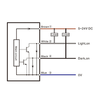 Sensor Optik Tipe Slot SR-204NA-W dengan Ukuran yang Dapat Disesuaikan & Lampu LED Inframerah untuk Penginderaan Jarak 5mm