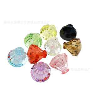 Acrylic Cabinet Handles Geometric Diamond Shape Transparent Colored For Furniture Decorative <b>Knobs</b> - Product Image 4
