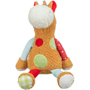 Peluche cheval patchwork 40 cm pour animaux de compagnie, jouet en peluche doux - Product Image 2