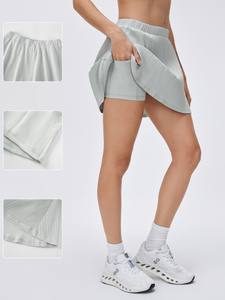 Falda de Tenis Corta a Cuadros de Cintura Alta con Logotipo Personalizado al por Mayor, Falda de Diseñador con Control de Abdomen para Mujer - Product Image 2