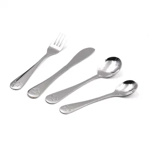 Kids Metal Flatware Set Silverware Utensils Forks And Spoons Set Cutlery Baby