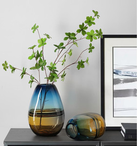 <span class=keywords><strong>Vase</strong></span> en verre moderne à rayures en spirale, Art créatif avec des cols fins et des motifs peints, décoration de la maison - Product Image 2