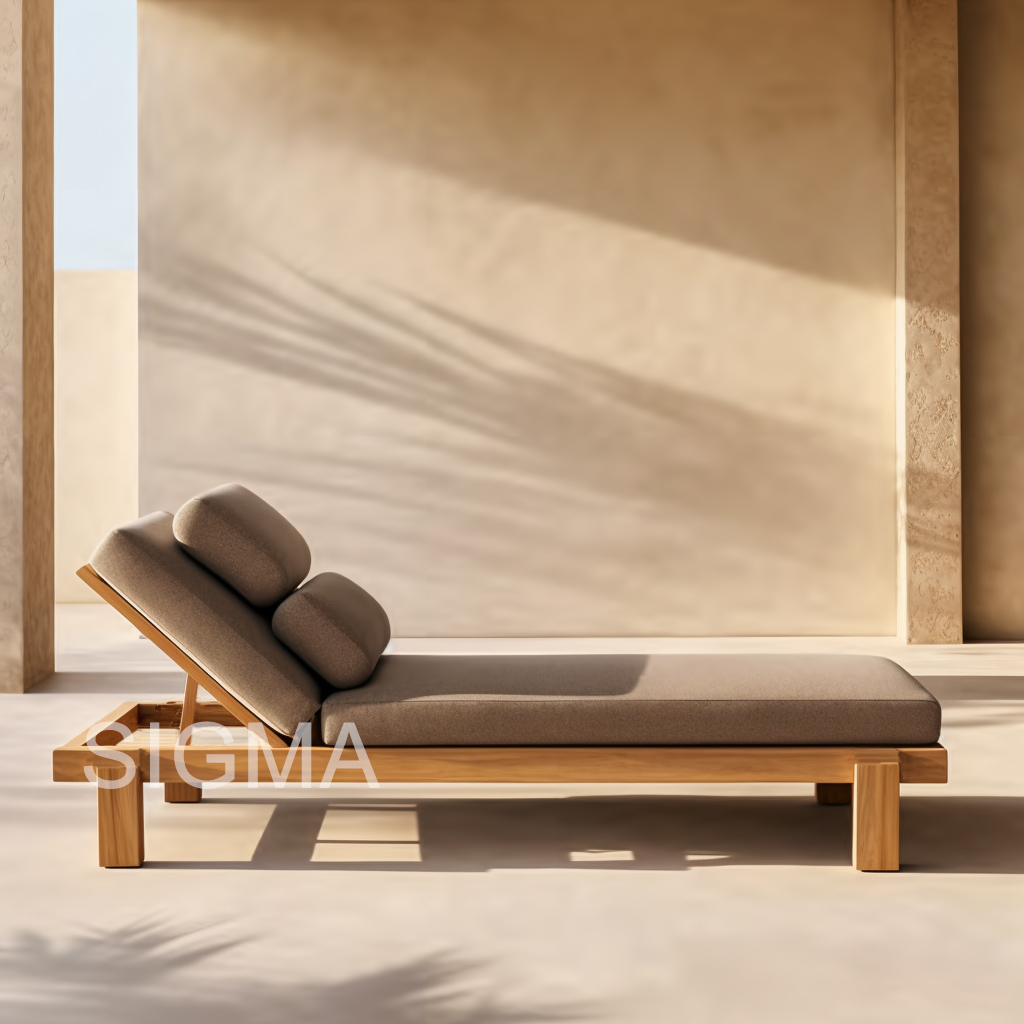 Wholesale new outdoor furniture pool lounger teak outdoor daybed luxury outdoor chaise lounge