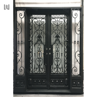 Fabricants fournisseurs portes d'entrée double décoratives porte frontale extérieure en fer portes françaises principales en fer forgé