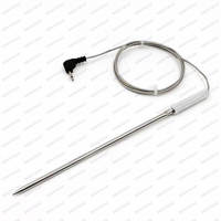 Sonde de température NTC de haute précision avec poignée en aluminium moleté de qualité alimentaire et câble tressé en acier inoxydable pour four/barbecue