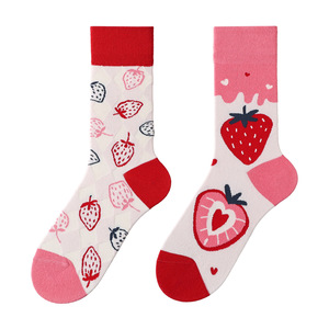 Calcetines Divertidos con Diseños Variados de Pingüinos, Fresas y Globos Aerostáticos, Ultra Suaves de Algodón, Regalo Ideal para Amantes <span class=keywords><strong>del</strong></span> Estilo Casual - Product Image 5