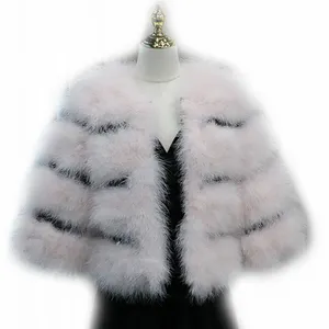 Casaco feminino macio de pelugem, jaqueta feminina feita à mão