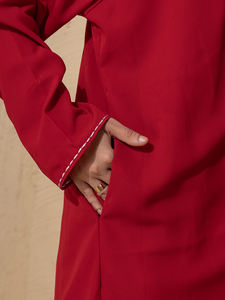 Abaya Informal para Mujer, Bordada, de Poliéster, con Hiyab, Vestido Musulmán, Kimono, Eid, Manga Larga, Estilo Árabe, Dubai, Conjunto de Abaya - Product Image 6