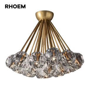 Lámpara de Techo RHOEM RH de 24 Pulgadas, <span class=keywords><strong>Cristal</strong></span> K9, Latón Sólido, para Venta al Por Mayor - Product Image 1