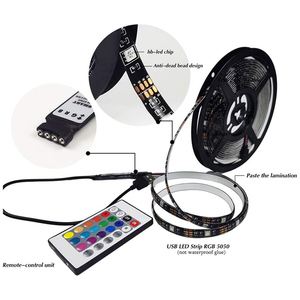 ไฟ LED RGB สำหรับทีวี 5 เมตร แบบกำหนดขนาดเองได้ จำนวนหลอด LED 5050 ชิ้น พร้อมชุดควบคุมด้วยรีโมท USB มีจำหน่าย - Product Image 2