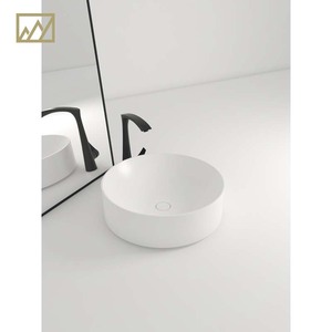 Lavabo da <span class=keywords><strong>bagno</strong></span> rotondo a vasca sottile in quarzo KINGS-WING all'ingrosso - Product Image 2