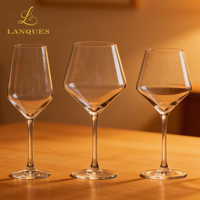 Verres à pied longs transparents bordeaux de style européen Lanques Premium, durables, capacité 680 ml, compatibles lave-vaisselle, pour la maison et les mariages