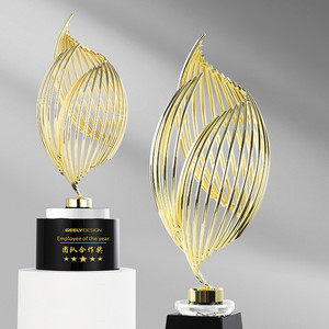 Metal <b>Trophy</b> Laser Engraved Round <b>Base</b> 24cm Long <b>Base</b> 30cm Durable Business Gift For Awards Ceremony - Product Image 3