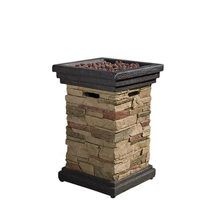 Colonne de foyer à gaz extérieure élégante décoration de chauffage de patio élégant - Product Image 2