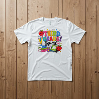 Transfert DTF Prêt à Presser pour T-shirt Scolaire Personnalisé – Design Spirituel Scolaire – Impression de T-shirts Personnalisés