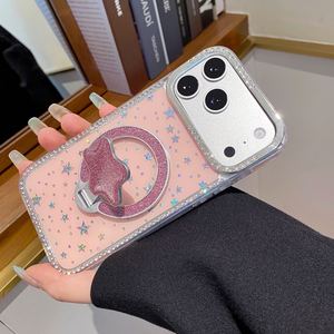 Funda para Teléfono Móvil iPhone 17 Pro Max, Modelo 2026, Diseño Creativo con Brillo de Color Caramelo, Acabado Mate Antichoque, con Anillo de Soporte - Product Image 4