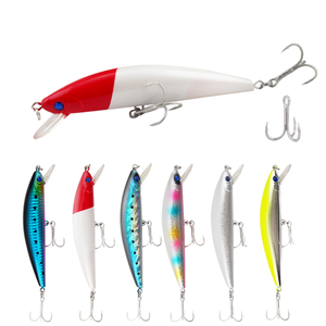 Esche Artificiali Minnow All'Ingrosso 13cm 41.2g in Plastica Dura Affondanti con Ancorette per Pesca in Acqua Salata, Lago, Fiume, Marlin, Squalo, Orata - Product Image 1