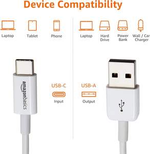 6 pieds blanc USB-C USB-A 2.0 câble de <span class=keywords><strong>chargeur</strong></span> rapide vitesse 480Mbps certifié USB-IF pour Apple iPhone 16/15 pour <span class=keywords><strong>Samsung</strong></span> tresse écouteur - Product Image 2