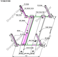 Elevador de Estacionamiento de Perfil Bajo LAUNCH TLT440 220v 4000kg 4.0T, Elevador de Autos de Cuatro Postes, Estable y de Primera Calidad, Directo de Fábrica