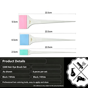 Custom Logo Reusable Silicone Removable Plastic <b>Hair</b> Color Silicone Head <b>Dye</b> <b>Brush</b> <b>Hair</b> Beauty Care <b>Hair</b> Tint <b>Brush</b> Tool - Product Image 6