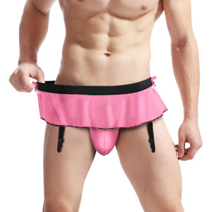 Venta al por mayor de ropa interior sexy de los hombres con ligas Tangas T-pants Culottes - Product Image 5