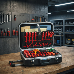 FERVI ABS <b>Tool</b> <b>Cases</b> Portable Utensil Bag with Wheeled Cart 460x330x190mm 25kg Capacity - Product Image 2