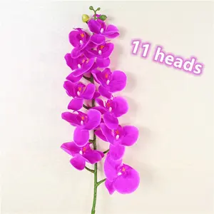 YOPIN 256 yapay çiçekler 11 kafaları orkide canlı bitki Phalaenopsis gerçek dokunmatik orkide lateks uzun beyaz orkide