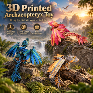 Vashine - Figura de Aves Prehistóricas con Articulaciones Flexibles Impresa en 3D, Juguete de Archaeopteryx para Decoración de Escritorio, Regalo de Fantasía - Product Image 1