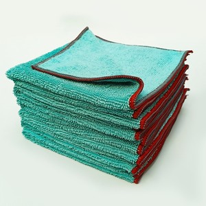 Serviette de lavage auto en microfibre 40x40cm 500GSM, tissu absorbant brossé pour véhicules - Product Image 1