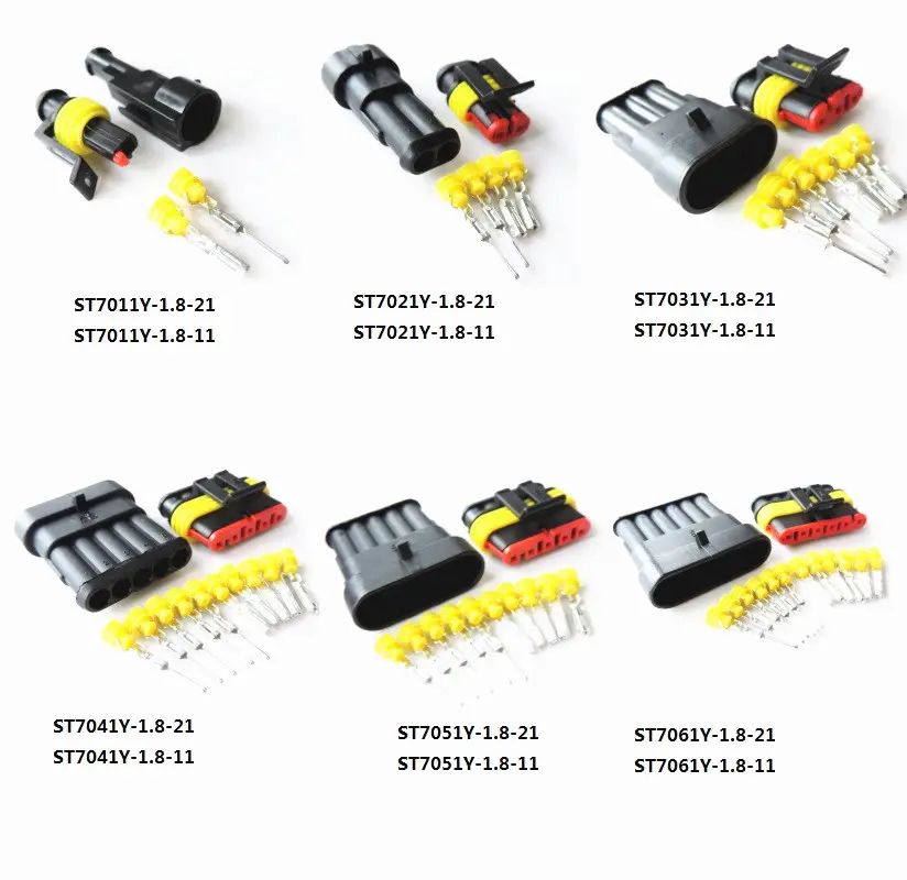 2 Pin Way Super Seal เชื่อมต่อไฟฟ้า1.5Mm ขั้วความร้อนหด282080-1