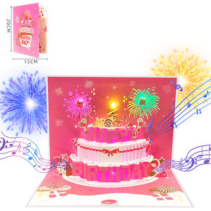Tarjeta <span class=keywords><strong>de</strong></span> <span class=keywords><strong>Cumpleaños</strong></span> Musical Emergente con Efecto <span class=keywords><strong>de</strong></span> Vela, Luces LED <span class=keywords><strong>de</strong></span> Fuegos Artificiales, Diseño <span class=keywords><strong>de</strong></span> Pastel <span class=keywords><strong>de</strong></span> <span class=keywords><strong>Cumpleaños</strong></span> Iluminado, Tarjetas <span class=keywords><strong>de</strong></span> Papel - Product Image 4