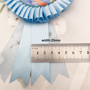 โรงงาน E-<span class=keywords><strong>Magic</strong></span> ราคาโรงงาน รับผลิต ริบบิ้นสี 25 มม. ขนาด 11*18.5 ซม. ตราสัญลักษณ์รูปดอกกุหลาบ สำหรับการแข่งม้า งานแต่งงาน แคมเปญการเลือกตั้ง - Product Image 6