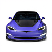 Nouveau kit carrosserie en fibre de carbone pour Tesla Model S, style Vors amélioré : lèvre avant, diffuseur, spoiler, capot, jupes latérales