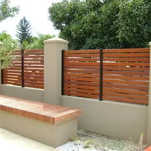 Valla personalizada Riverside convenientemente instalada, puerta de aleación de aluminio y valla de granja para patio exterior, impermeable a prueba de lluvia