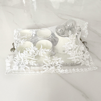 Broderie de dentelle tapis de table tapis de fond photo accessoires de couverture de maison tissu de maille transparent beau blanc