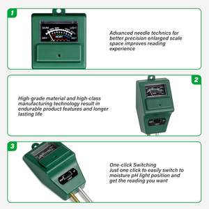 Herramientas para Análisis de Suelo Agrícola: Medidor de pH, Humedad y Luz Solar para Vegetales, Flores, Plantas, Bonsáis, Colorido, Modelo TY-260319-02 - Product Image 2