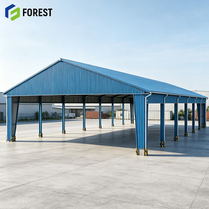 Estructura de Acero Galvanizado Modular Resistente a la Intemperie, Almacén Comercial Semiabierto de Gran Envergadura, Depósito de Carga Cruzada - Product Image 1