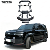 Pour BYD Leopard Ti7 2025-2026 : Kit complet d'accessoires de carrosserie ABS noir pour l'amélioration des garnitures extérieures, pare-chocs avant, capot et jupes latérales