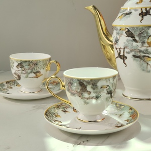 Juego de té de porcelana de hueso de la serie Jungle de alta calidad de estilo europeo más vendido - Product Image 4