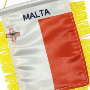 Custom Logo MALTA Pennant <b>Flag</b> for Car Rearview Mirror and Home Decor Digital Printing for Automotive and Education - Product Image 3
