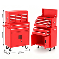 Ensemble de rangement d'outils roulant personnalisable OEM/ODM à 8 tiroirs, combinaison d'armoires métalliques pour garage