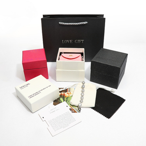 Oem Custom Logo Paper Jewelry <b>Boxes</b> Base and Lid Cardboard Gift Packaging Box with Paper Box Silver Polishing Cloth - Product Image 6