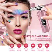 Compresseur Aérographe Automatique sans Fil Portable avec Écran LCD Intelligent, Rechargeable pour Maquillage, Peinture d'Ongles et Gâteaux