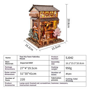 Miniatura di Ristorante Giapponese Yakitori in Stile Cabina di Legno, Scena in Miniatura 3D, Giocattolo Puzzle Fai-da-Te Artigianale - Product Image 4