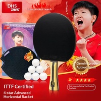 Raquette de tennis de table DHS F4002, raquette individuelle, professionnelle, pour élèves du primaire, nouvelle série F, 4 étoiles, authentique, 7 couches