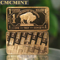 Productos en Oferta, Monedas Antiguas, Lingote de Cobre Fino 999 de 1 oz, Barra Buffalo B59