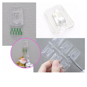 Thần đồng trong suốt dính mini móc ABS nhựa có thể tháo rời đồ lặt vặt móc áo cho đèn Led linh hoạt sử dụng - Product Image 1