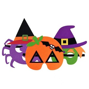 Masques d'Halloween en feutre écologiques en gros pour enfants et adultes : héros de dessins animés, animaux, sorcières, chauves-souris, araignées, citrouilles – Fournitures de fête cosplay - Product Image 5