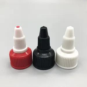 Multipurpose PP Plastic White Twist Lock Top Cap Plastic Red Screw Cap 20/410 For Cosmetics
