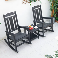 Chaise à bascule d'extérieur pour patio, chaise commerciale en plastique et bois, imperméable, personnalisable en gros, pour événements, villas, portable et écologique